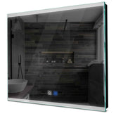 Specchio LED Quadrato | Pulsanti touch | Funzione anti-appannamento | Luce bianca fredda - Reyze Serie Edge Modello 8